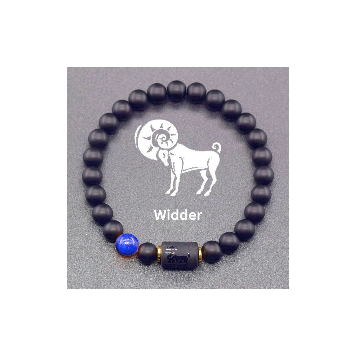 "Sternzeichen Perlenarmband" – Lava & Naturstein