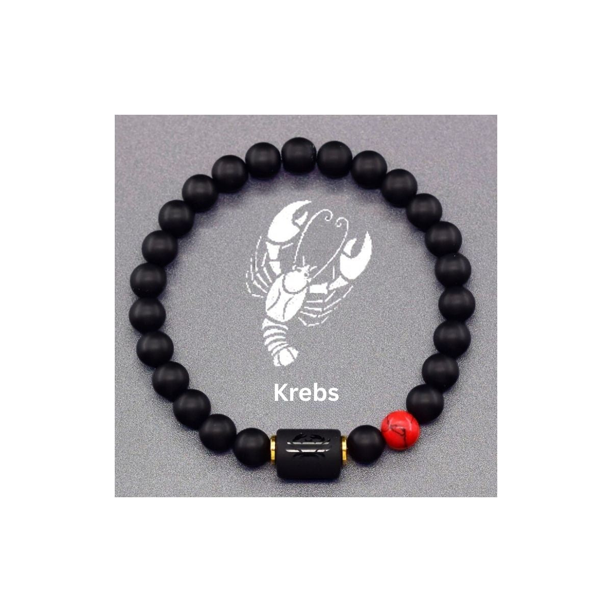 "Sternzeichen Perlenarmband" – Lava & Naturstein