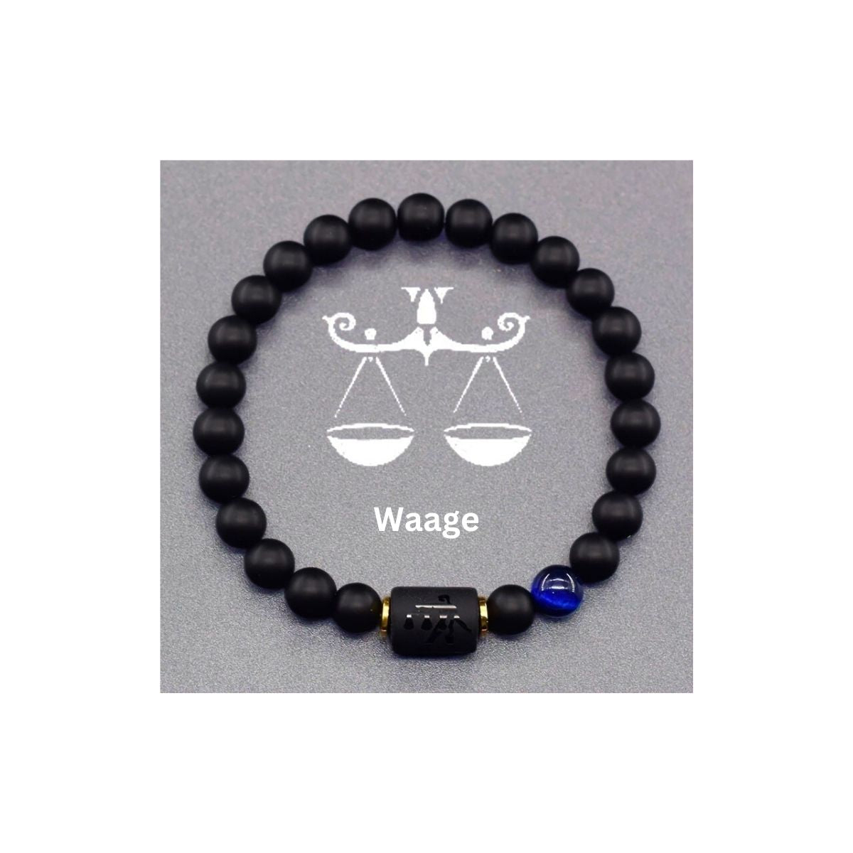 "Sternzeichen Perlenarmband" – Lava & Naturstein