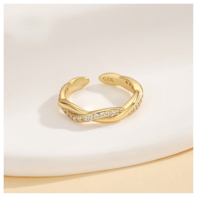 „Vague“ - Damen Zehenringe Elegant mit Steinbesatz