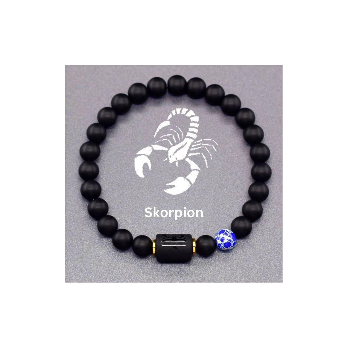 "Sternzeichen Perlenarmband" – Lava & Naturstein