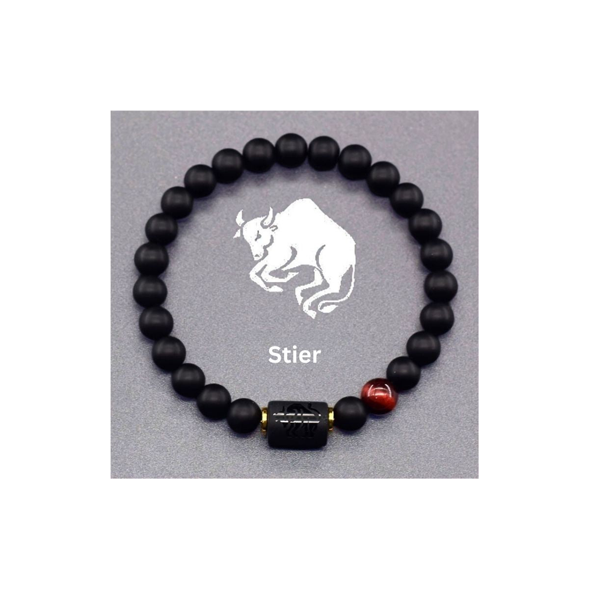 "Sternzeichen Perlenarmband" – Lava & Naturstein