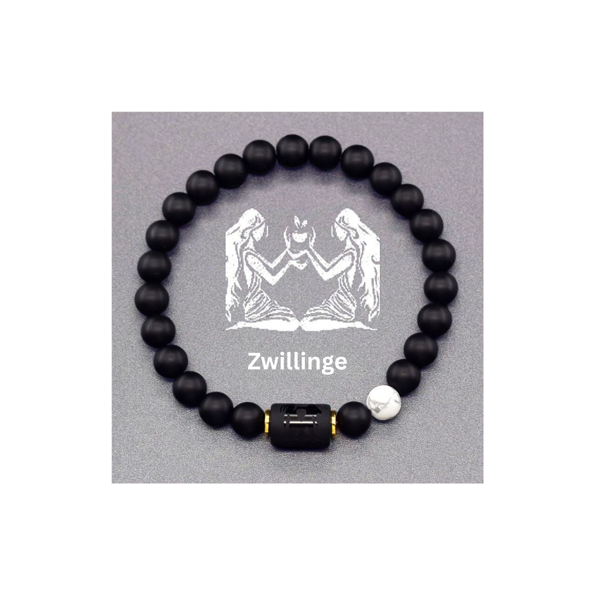 "Sternzeichen Perlenarmband" – Lava & Naturstein