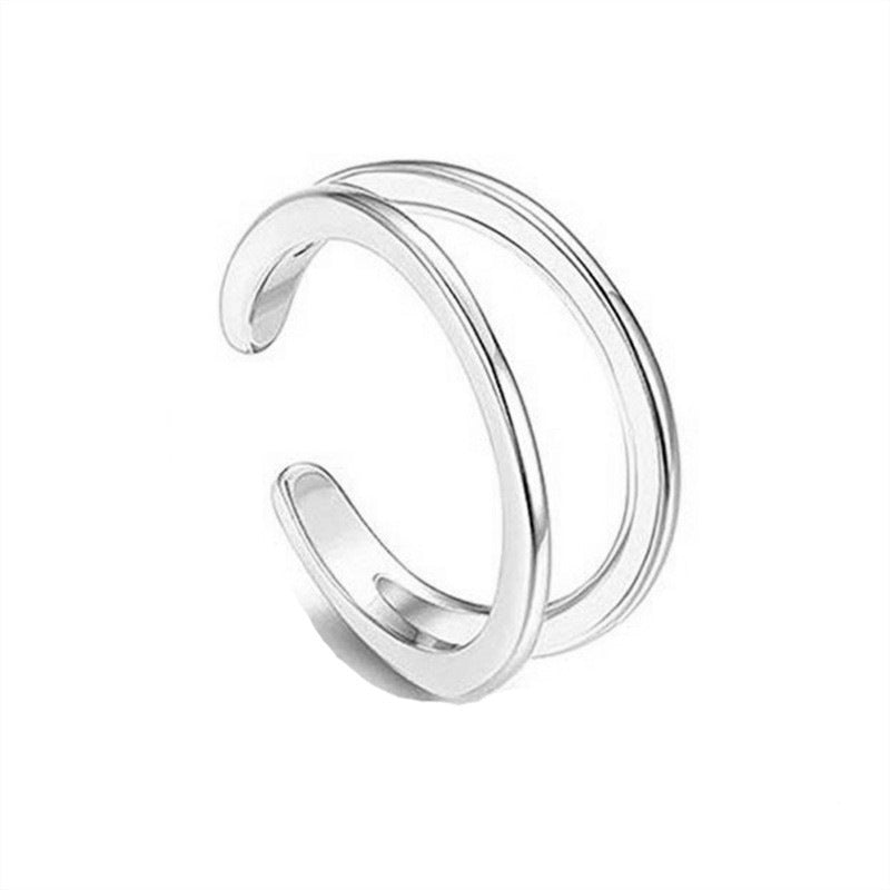 "Duo Zehenring" – 925 Sterling Silber (verstellbar)