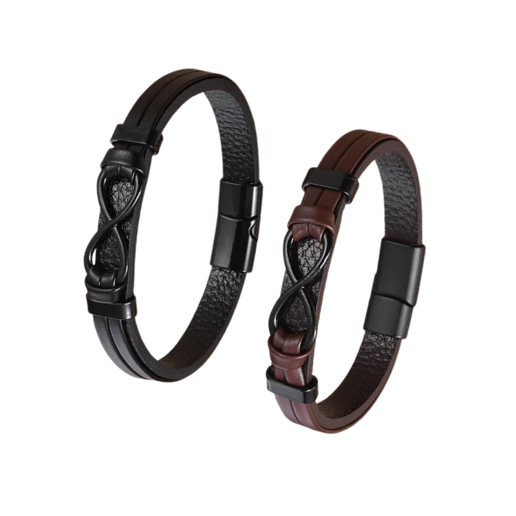 „Infinity“ - Herren Armband aus Kunstleder