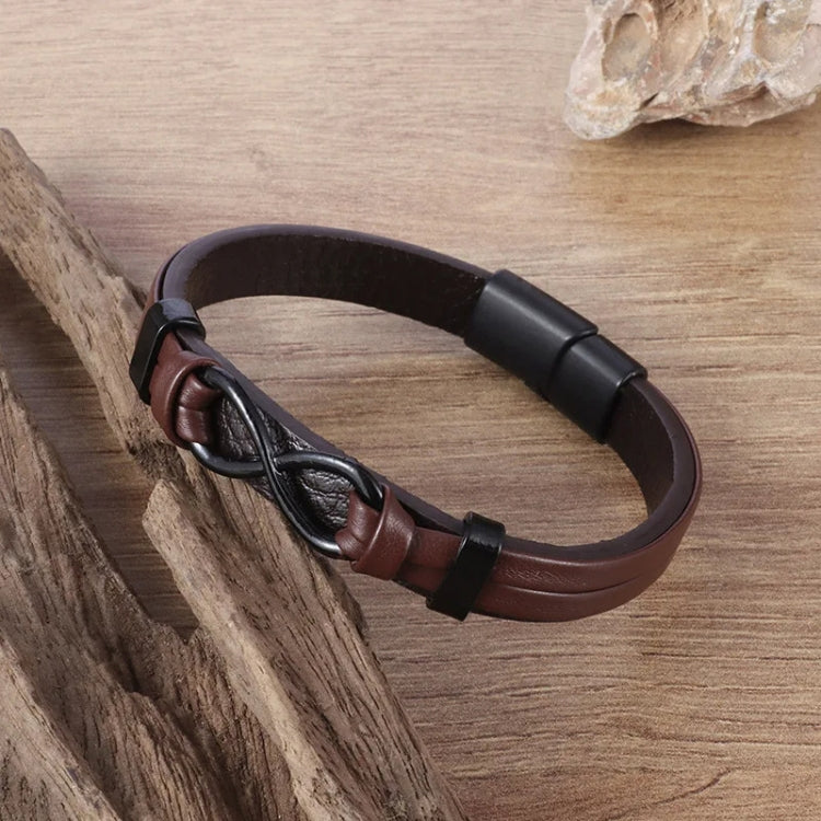 „Infinity“ - Herren Armband aus Kunstleder