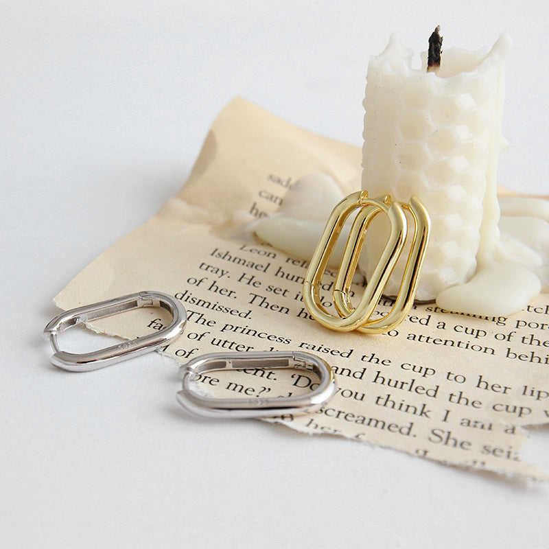 "Ovaluxe" – Edelstahl-Ohrringe in Gold oder Silber