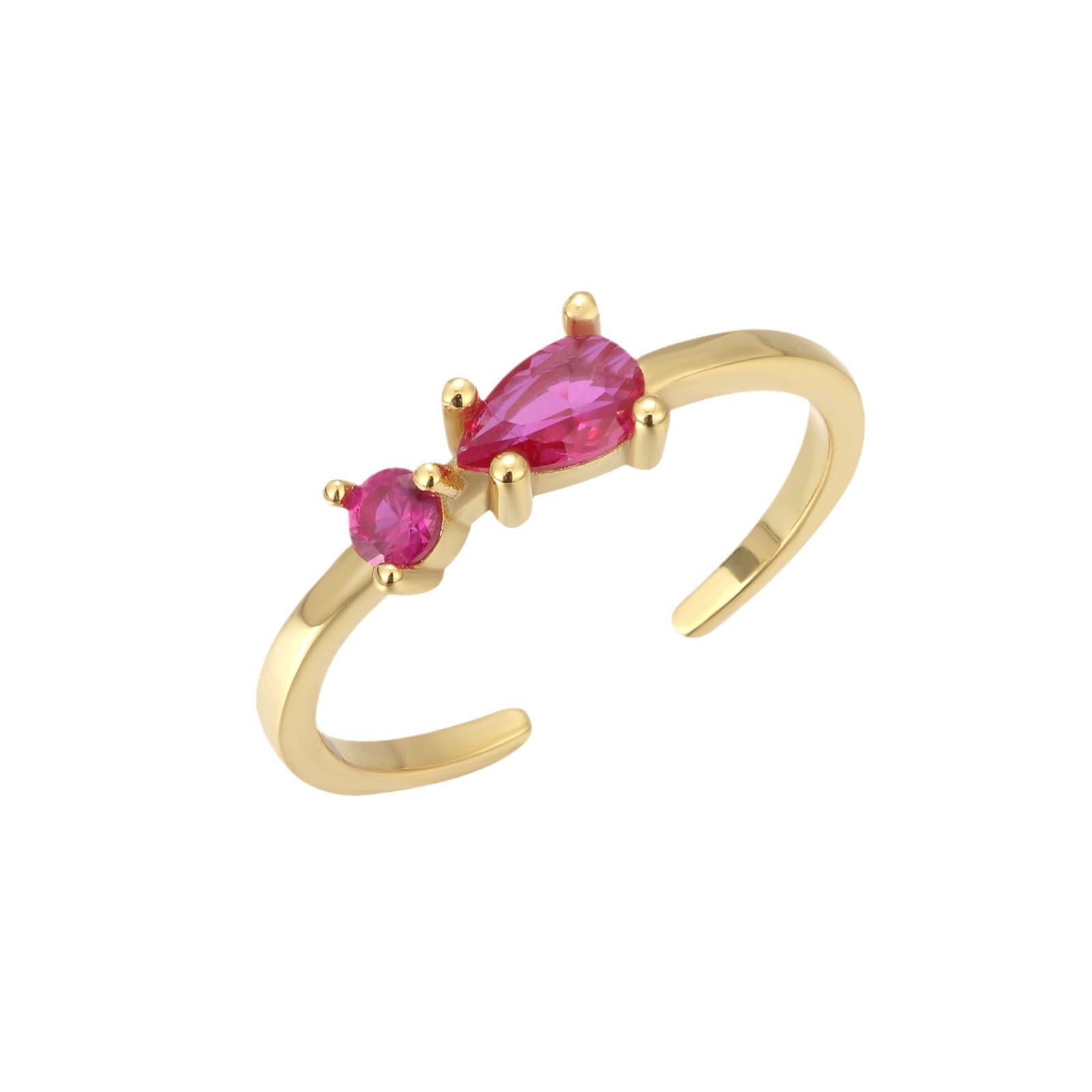 "Ruby Glow Zehenring" – 925 Sterling Silber (verstellbar)