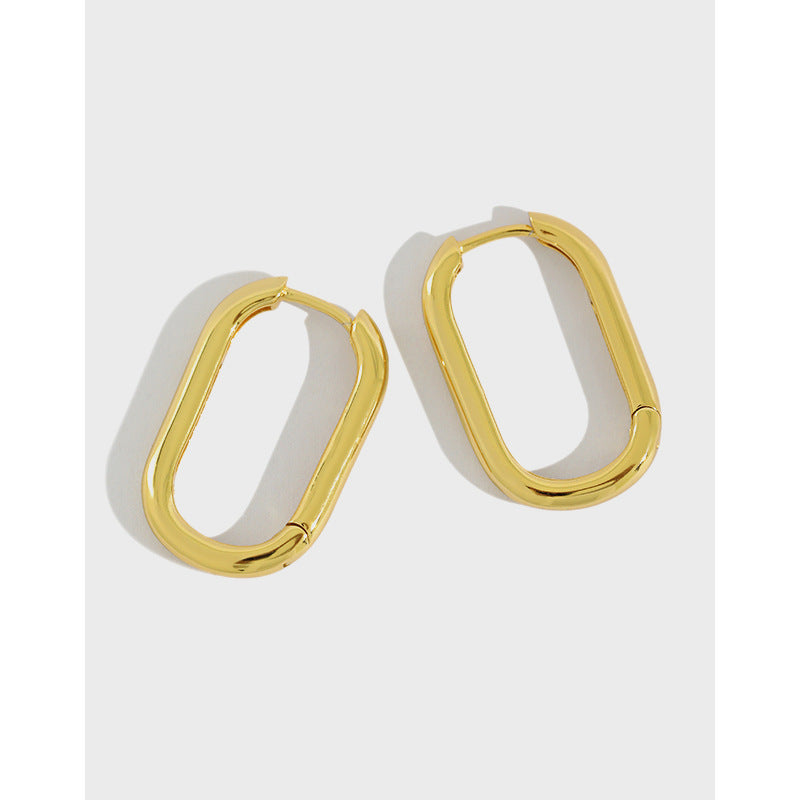 "Ovaluxe" – Edelstahl-Ohrringe in Gold oder Silber
