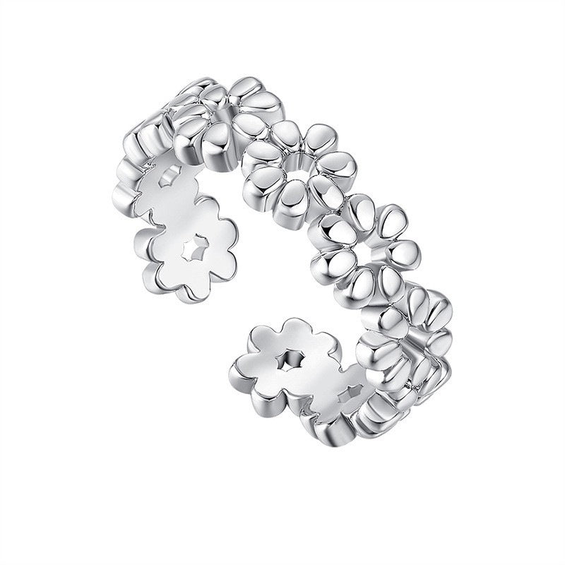 "Blossom Zehenring" – Verstellbar in Silber & Gold