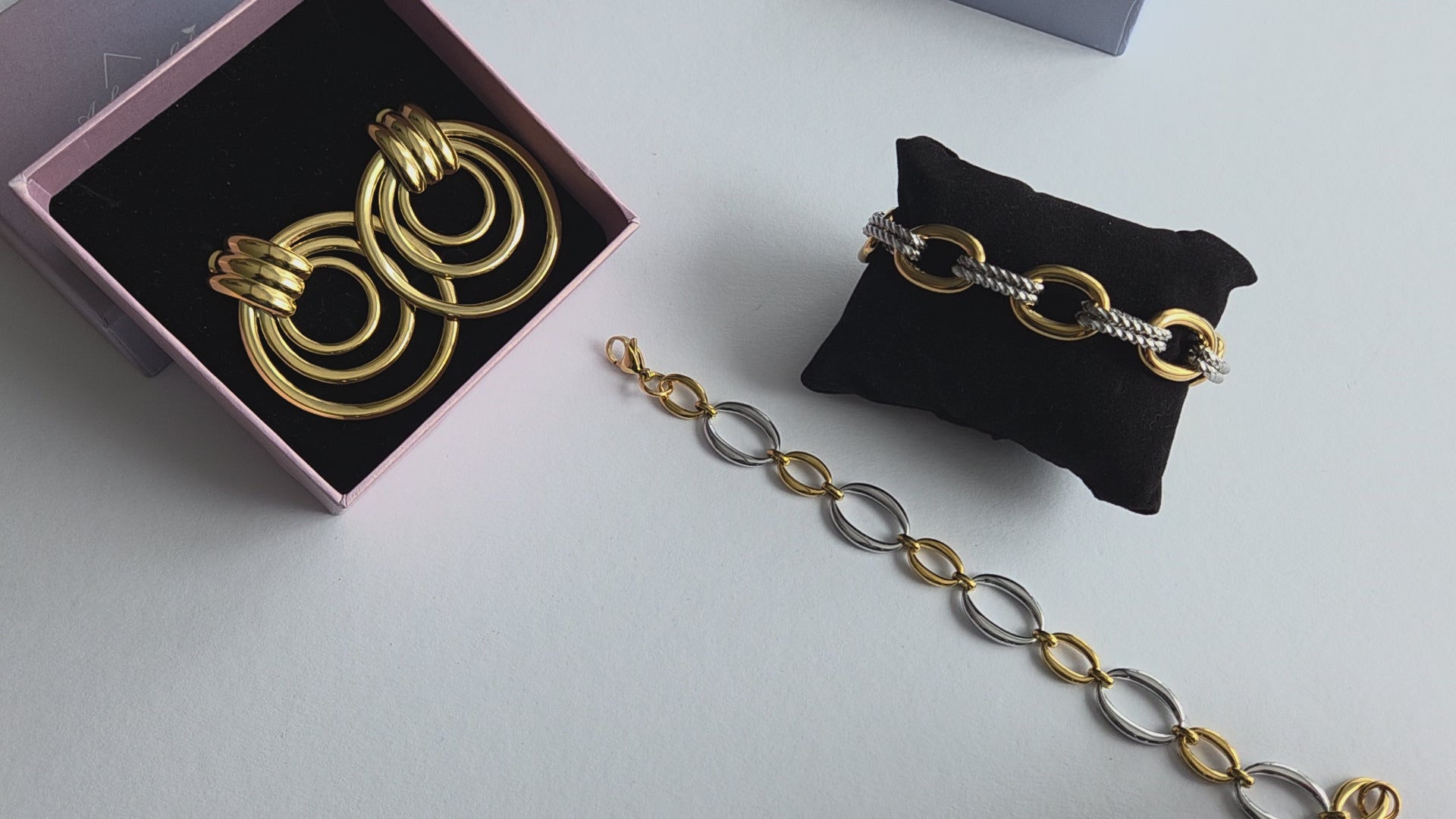 "Dual Shine" – Damenarmband in Gold & Silber